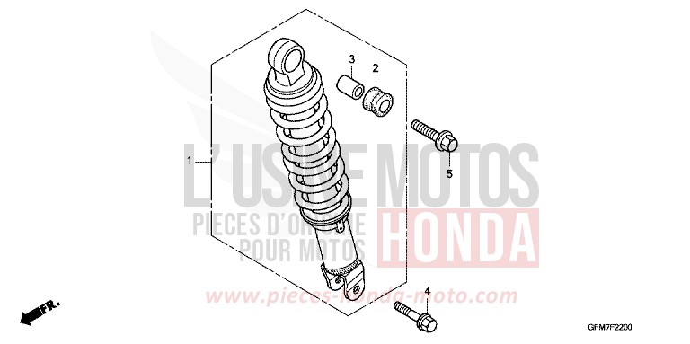 REAR CUSHION for NHX 110 COSMIC SILVER METALLIC (NHA19) from 2008